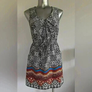 💲🔟Add-On 💟Sleeveless Tribal Print Dress